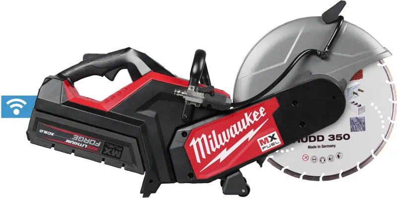 Aku rozbrušovací pila Milwaukee MX FUEL MXF COS350G2-802 (350 mm), ONE-KEY, 2x aku MXF XC608 + MXF SC + HUDD 350mm + taška 4933480480